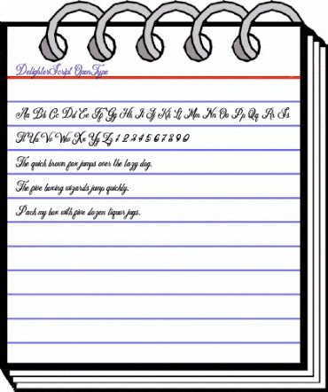 Delighter Script Regular animated font preview