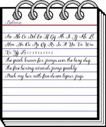 Delima Regular animated font preview