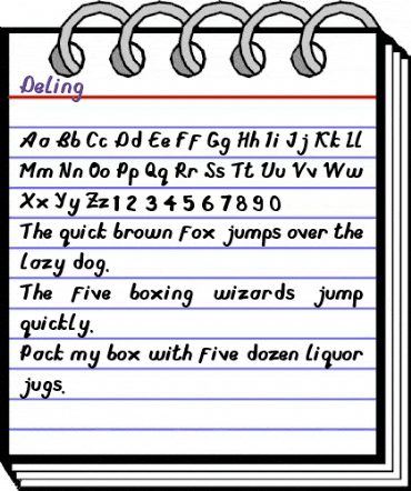 Deling Regular animated font preview