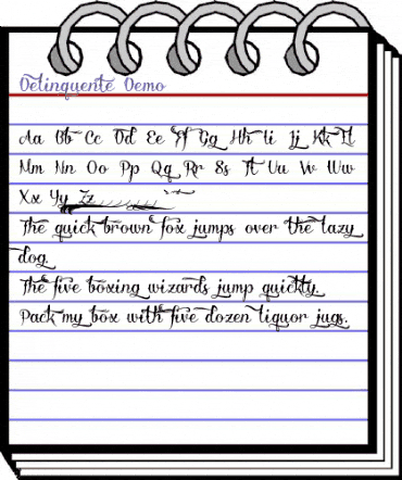 Delinquente Demo Regular animated font preview