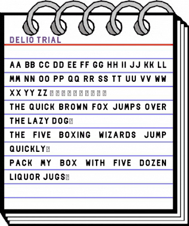 Delio-trial Regular animated font preview