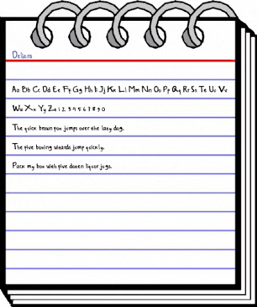 Delions Regular animated font preview