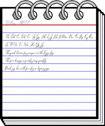 Dellaine FREE Regular animated font preview