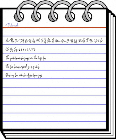 Dellamonde Regular animated font preview