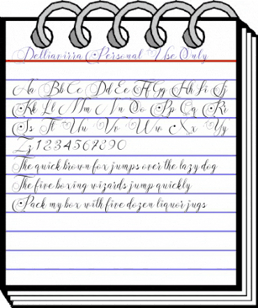 Delliavirra  Personal Use Only Regular animated font preview