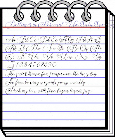 Delliavirra  Personal Use Only Regular animated font preview