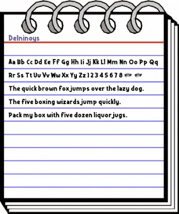 Delninoys Regular animated font preview