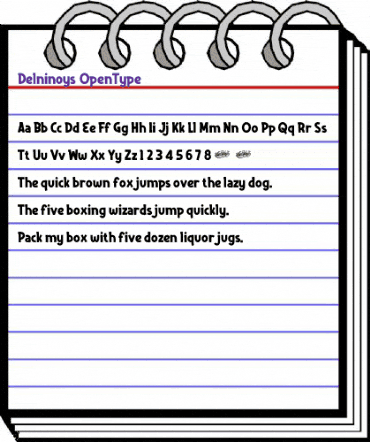 Delninoys Regular animated font preview