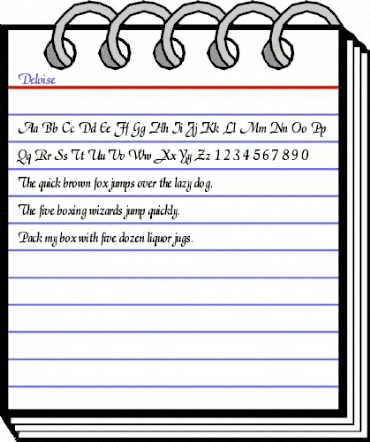 Deloise Normal animated font preview