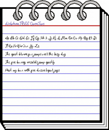 Delphina FREE Regular animated font preview