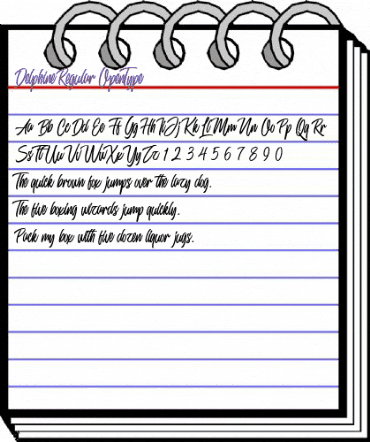 Delphine Regular Regular animated font preview