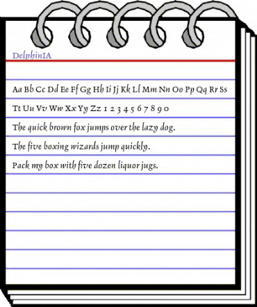 DelphinIA RomanItalic animated font preview DelphinIA RomanItalic animated font preview