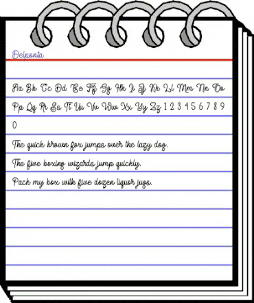Delponta Regular animated font preview