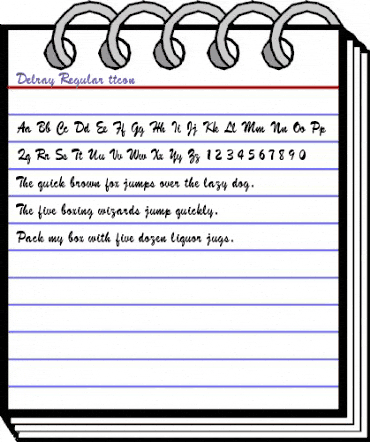 Delray Regular animated font preview