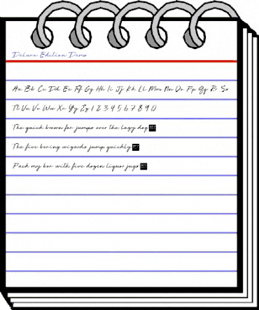 Deluxe Edition - Demo Regular animated font preview Deluxe Edition - Demo Regular animated font preview
