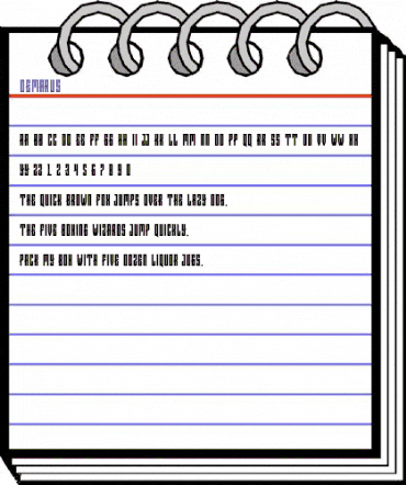 DEMARUS Regular animated font preview