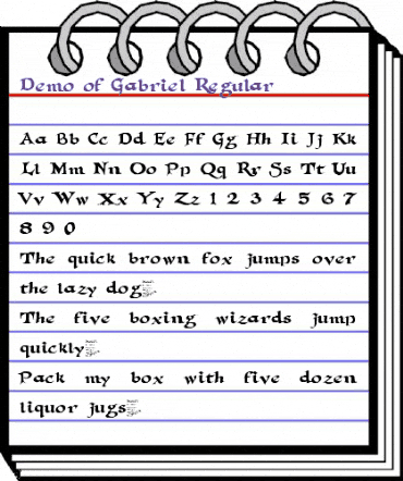 Gabriel Regular Demo lar animated font preview