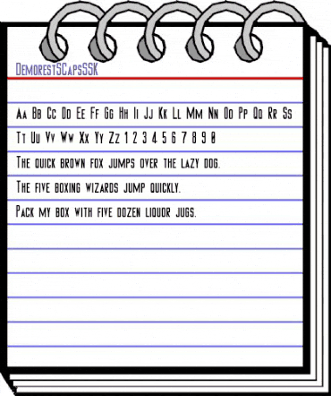 DemorestSCapsSSK Regular animated font preview DemorestSCapsSSK Regular animated font preview