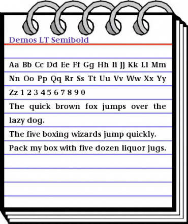 Demos LT Medium Bold animated font preview Demos LT Medium Bold animated font preview