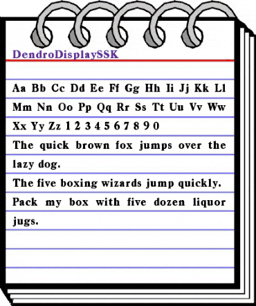 DendroDisplaySSK Regular animated font preview