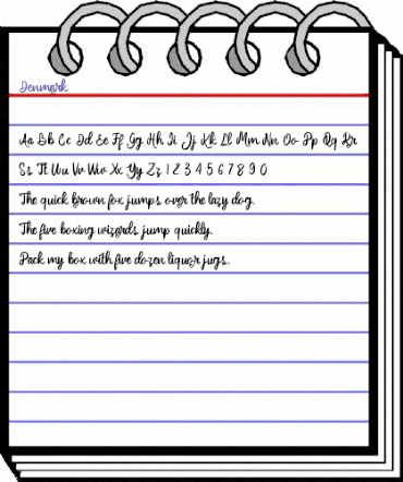 Denmark Regular animated font preview