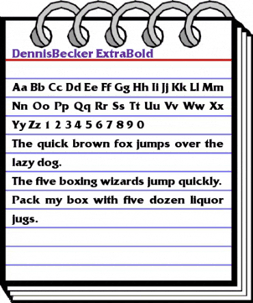 DennisBecker-ExtraBold Regular animated font preview
