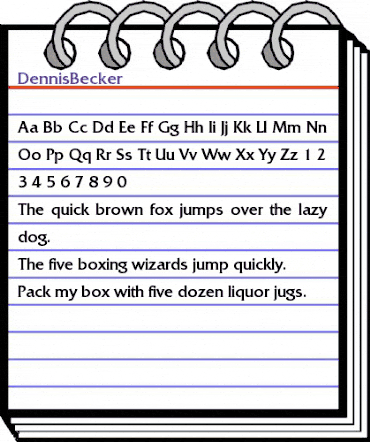 DennisBecker Regular animated font preview