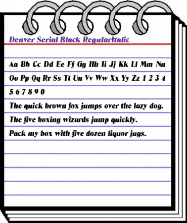 Denver-Serial-Black RegularItalic animated font preview Denver-Serial-Black RegularItalic animated font preview