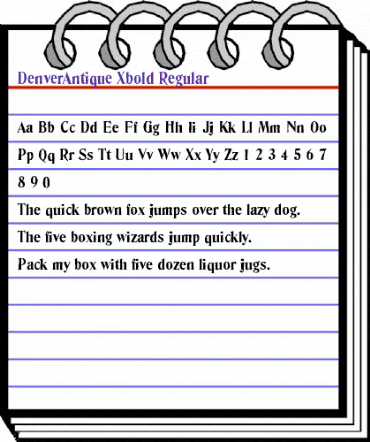 DenverAntique-Xbold Regular animated font preview