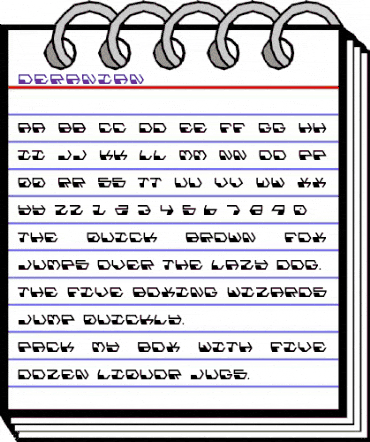 Deranian Regular animated font preview Deranian Regular animated font preview