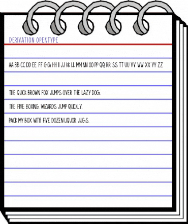 Derivation Regular animated font preview