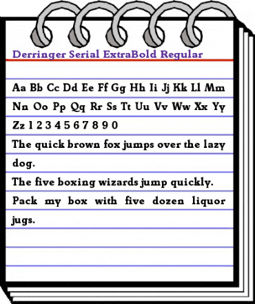 Derringer-Serial-ExtraBold Regular animated font preview