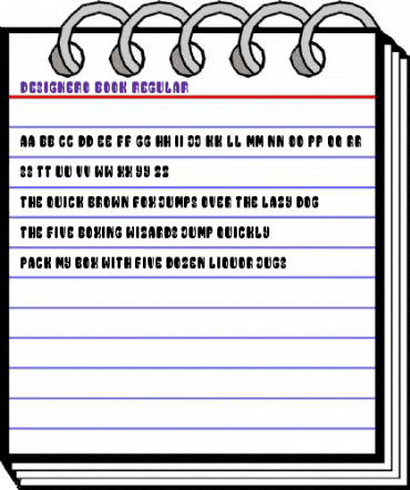 Designero Book Regular animated font preview