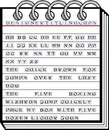 DesignerTitlingCaps Regular animated font preview DesignerTitlingCaps Regular animated font preview