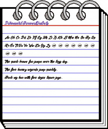 Detrimental_PersonalUseOnly Regular animated font preview Detrimental_PersonalUseOnly Regular animated font preview