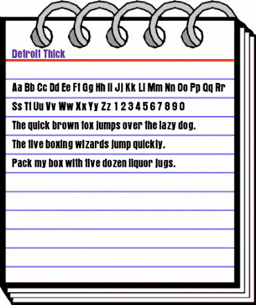 Detroit Thick Regular animated font preview