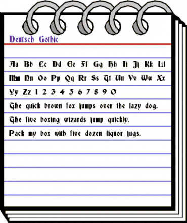 Deutsch Gothic Normal animated font preview Deutsch Gothic Normal animated font preview