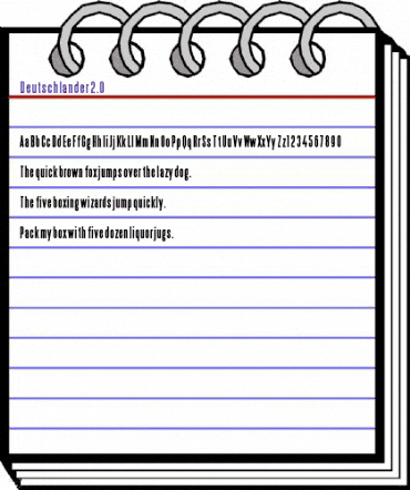 Deutschlander 2.0 Regular animated font preview