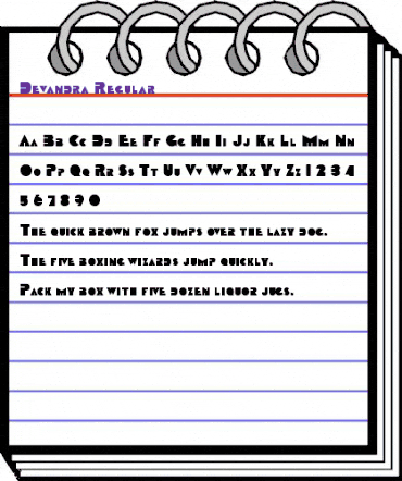 Devandra Regular animated font preview