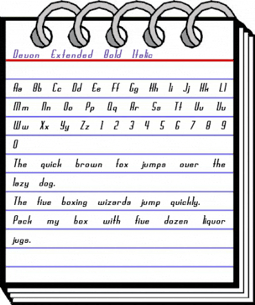 Devon-Extended Bold Italic animated font preview Devon-Extended Bold Italic animated font preview