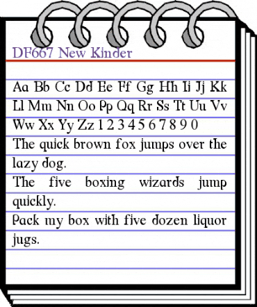 DF667  New Kinder Regular animated font preview