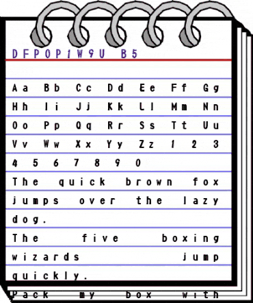 DFPOP1W9U-B5 Regular animated font preview DFPOP1W9U-B5 Regular animated font preview