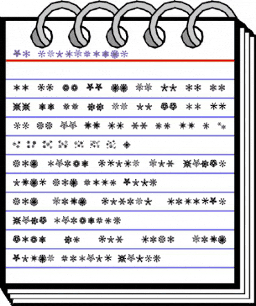 DH Snowflakes Regular animated font preview