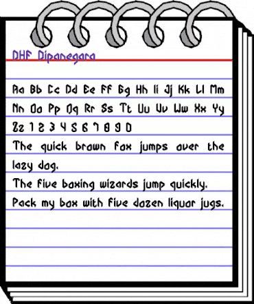 DHF Dipanegara Regular animated font preview