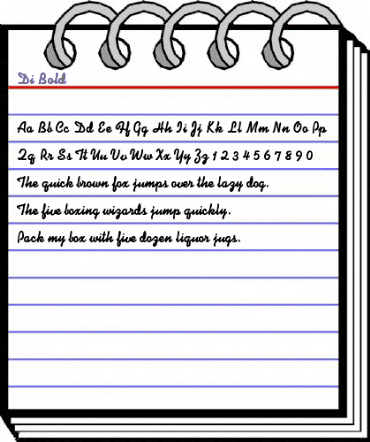 Di Bold animated font preview