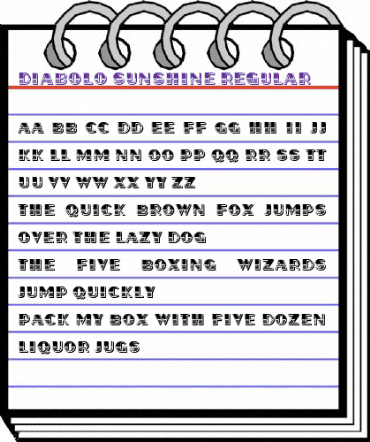 Diabolo Sunshine Regular animated font preview Diabolo Sunshine Regular animated font preview