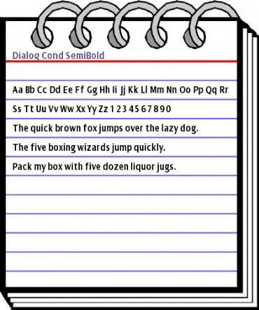 Dialog Cond SemiBold Regular animated font preview