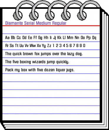 Diamante-Serial-Medium Regular animated font preview