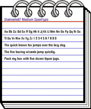 DiamanteEF Medium animated font preview DiamanteEF Medium animated font preview