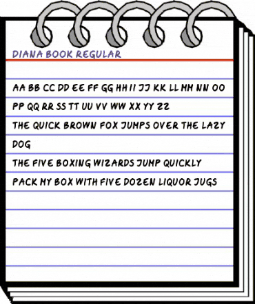 Diana Book Regular animated font preview